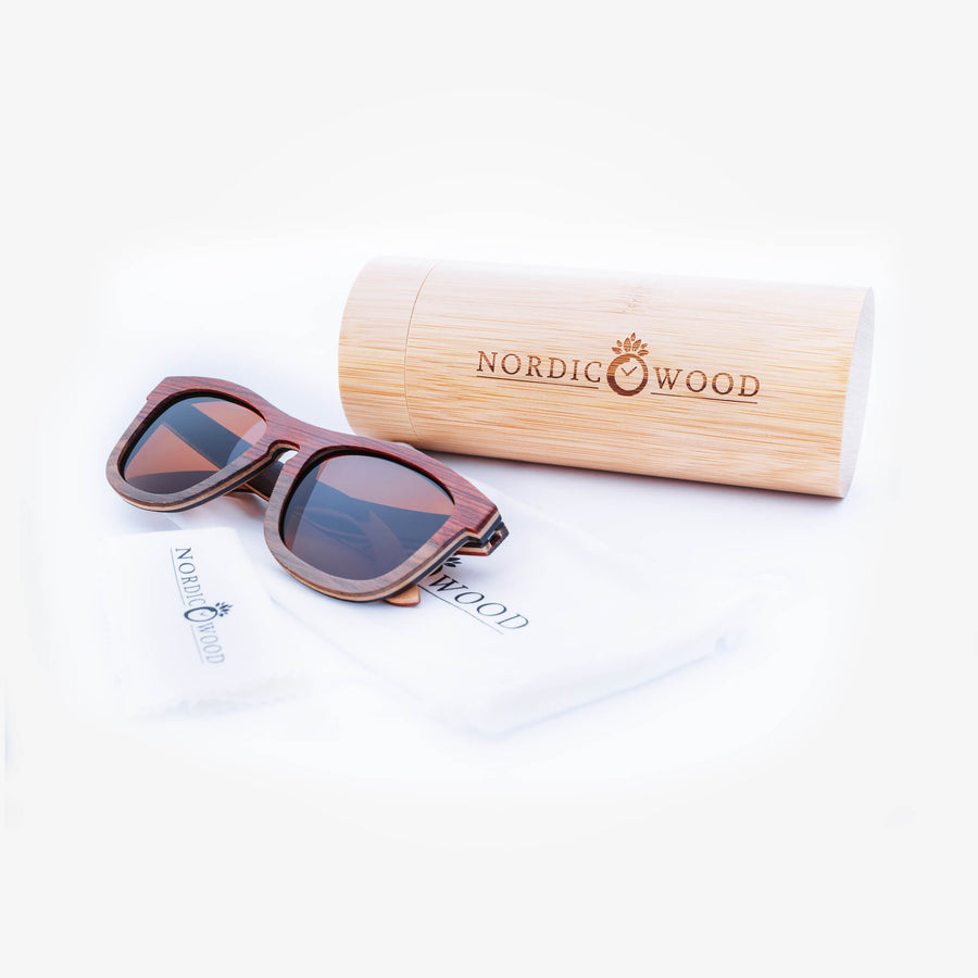 Lunettes de Soleil en Bois - Wayfarer Coffee