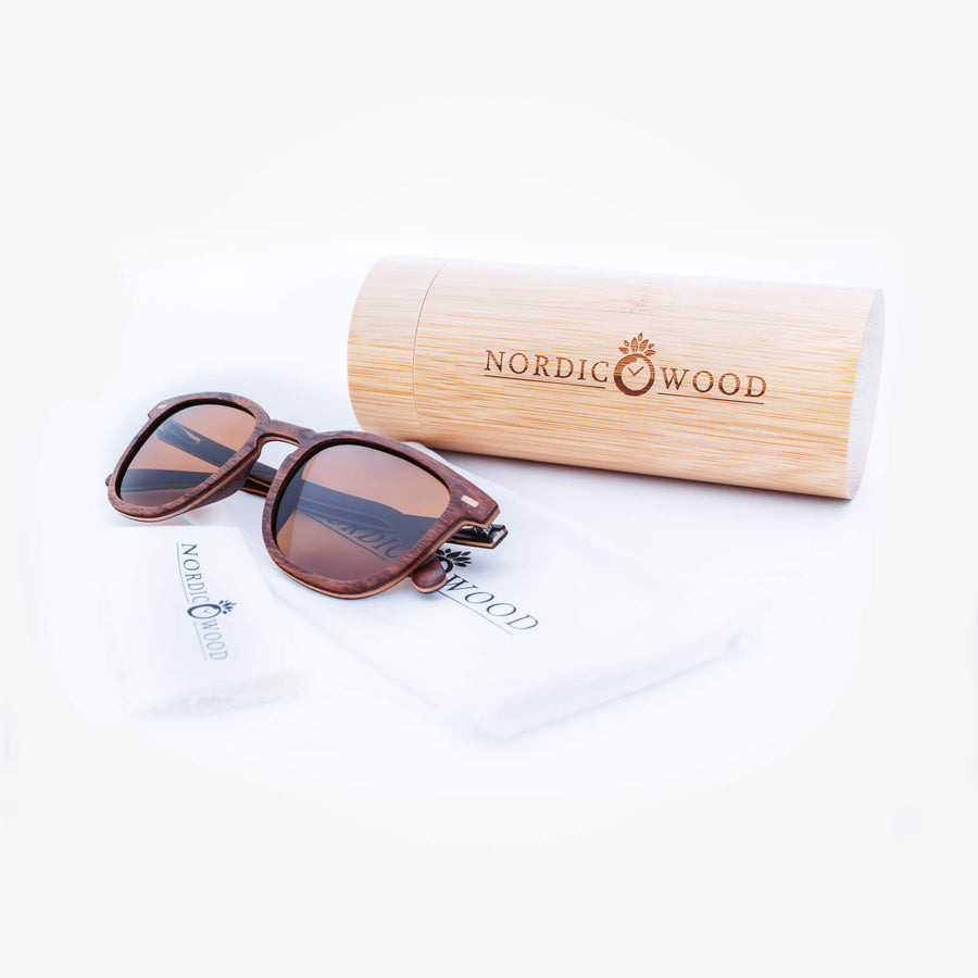 Lunettes de Soleil en Bois - Clubmaster Coffee
