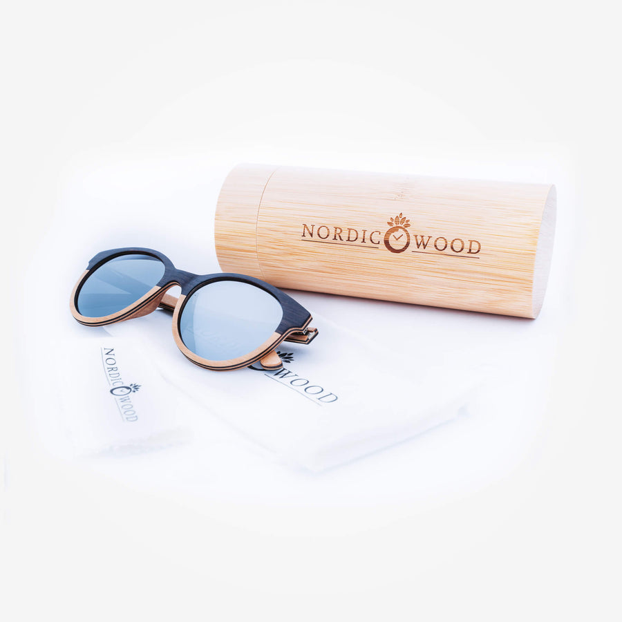 Lunettes de Soleil en Bois - Sunrise Silver