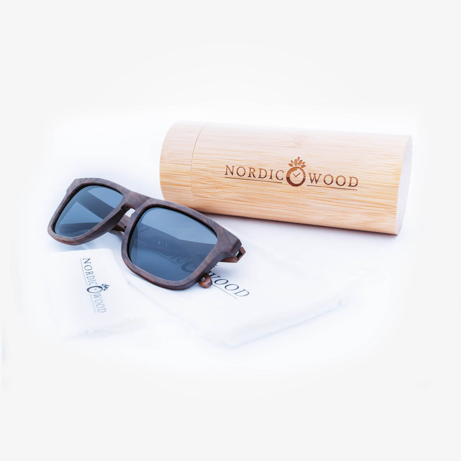 Lunettes de Soleil en Bois - Wayfarer Black