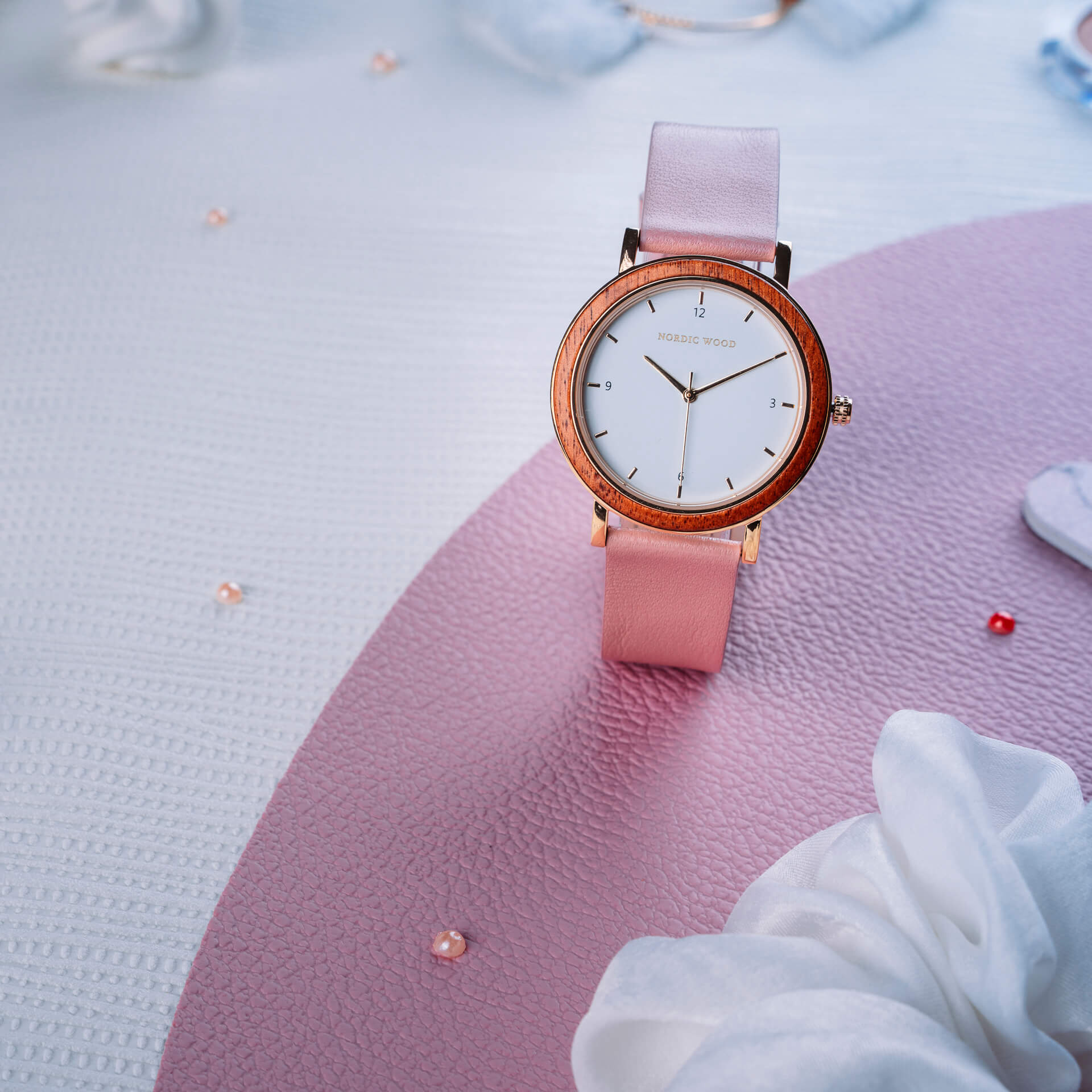 Montre en Bois Femme - Pure Pink