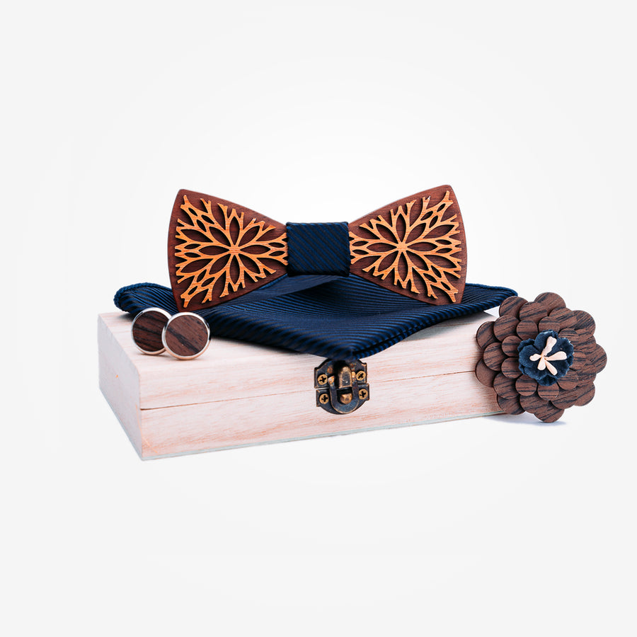 Coffret Noeud Papillon - Frêne Bleu