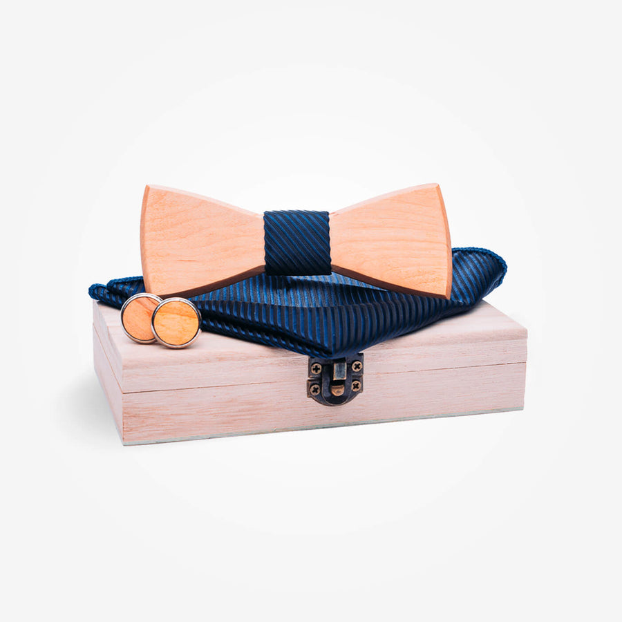 Noeud Papillon en Bois - Sureau Bleu