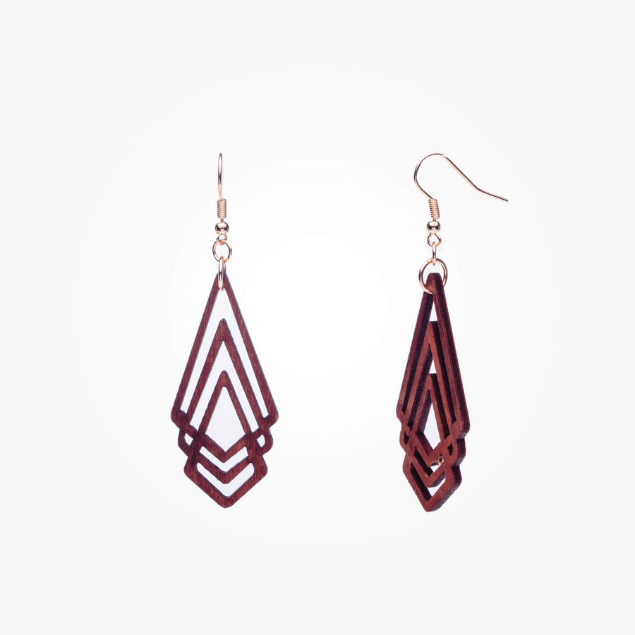 Boucles D'oreilles en Bois - Bohemian