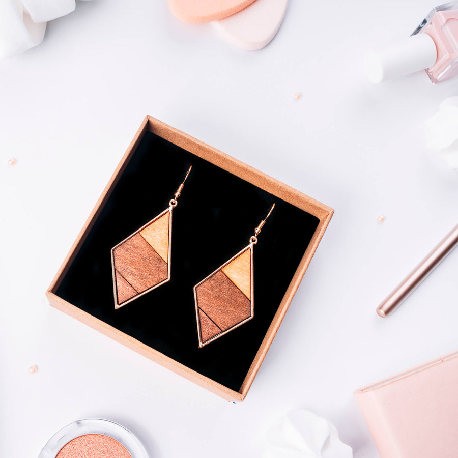 Boucles D'oreilles en Bois - Euphoria