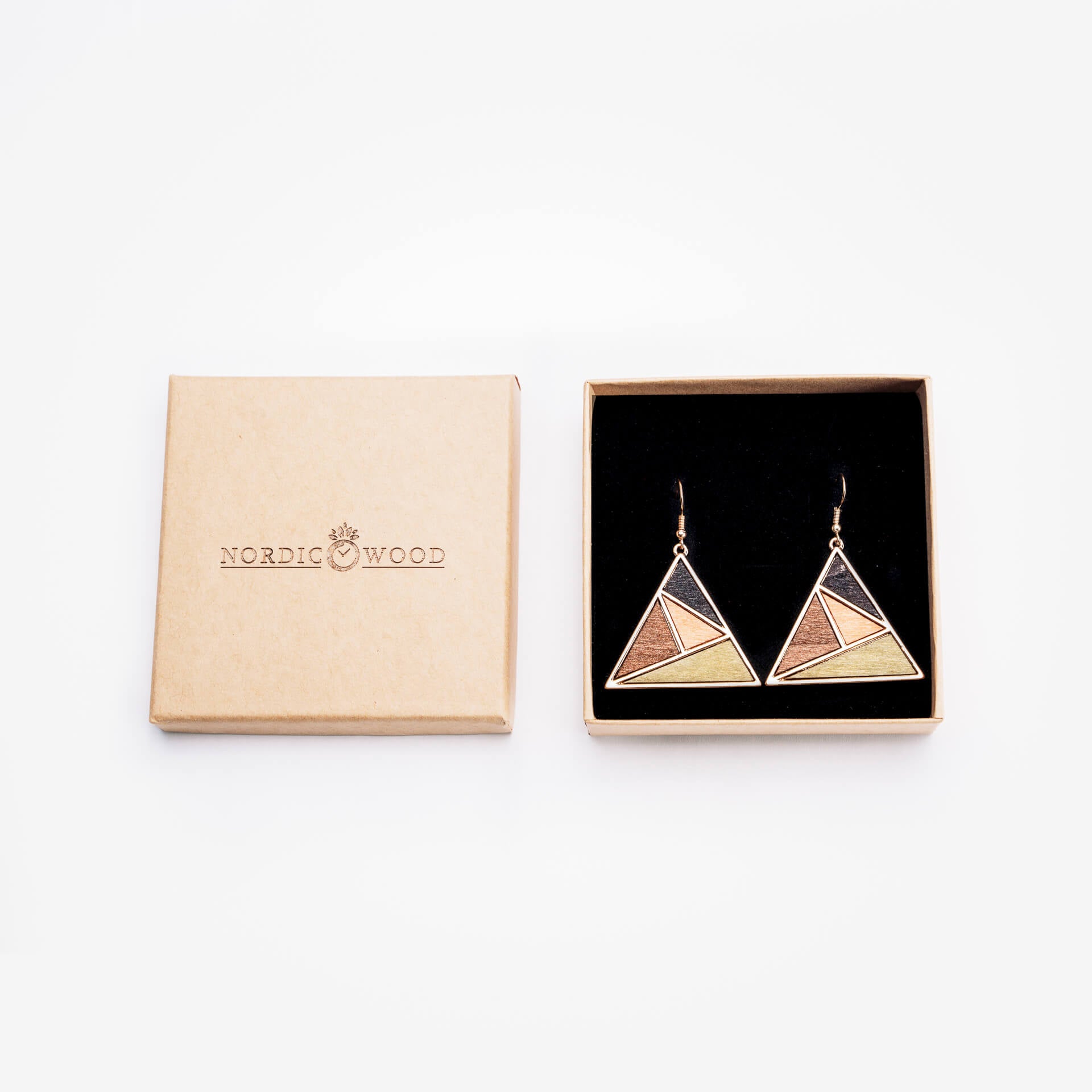 boucles d'oreilles en bois femme queen