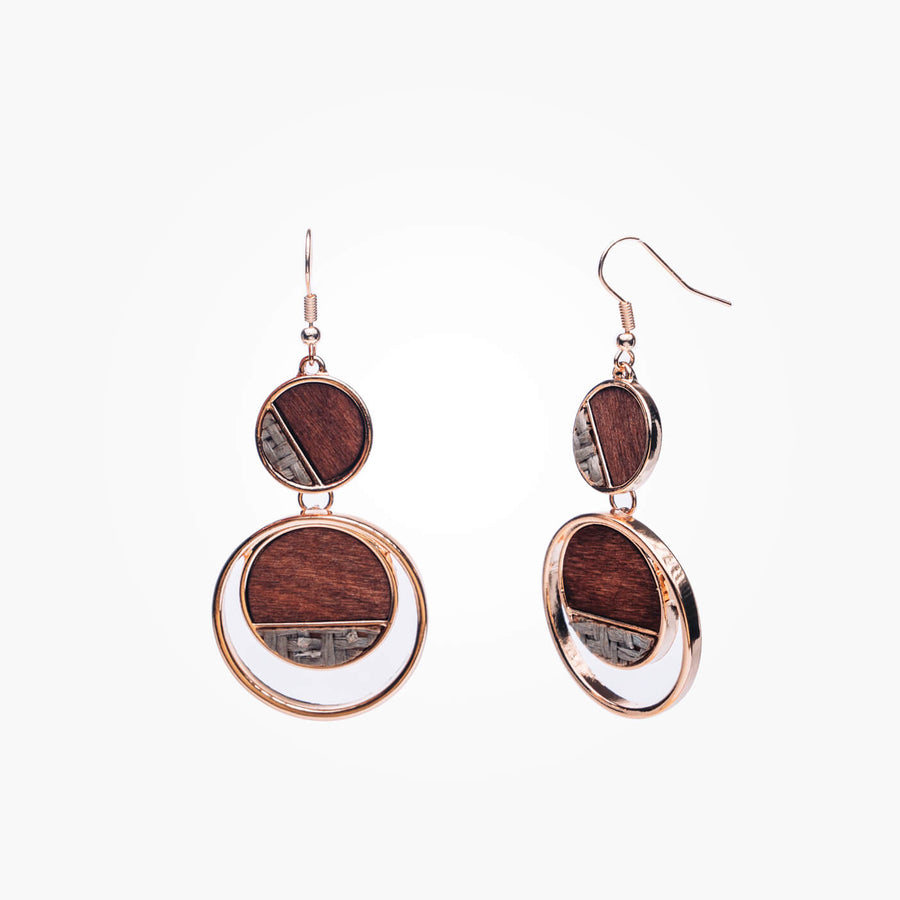 Boucles D'oreilles en Bois - Moonlight
