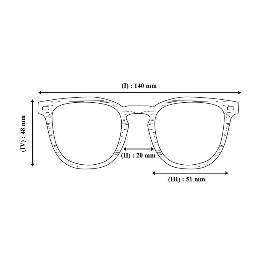 Lunettes de Soleil en Bois - Clubmaster Gold