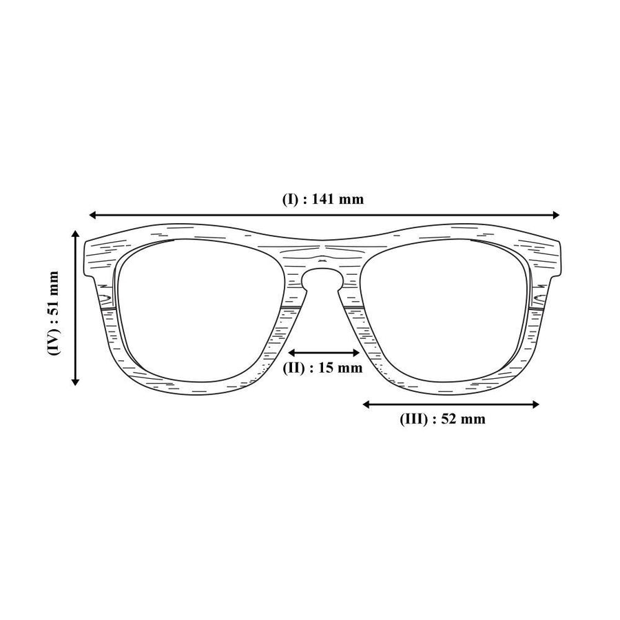 Lunettes de Soleil en Bois - Wayfarer Coffee