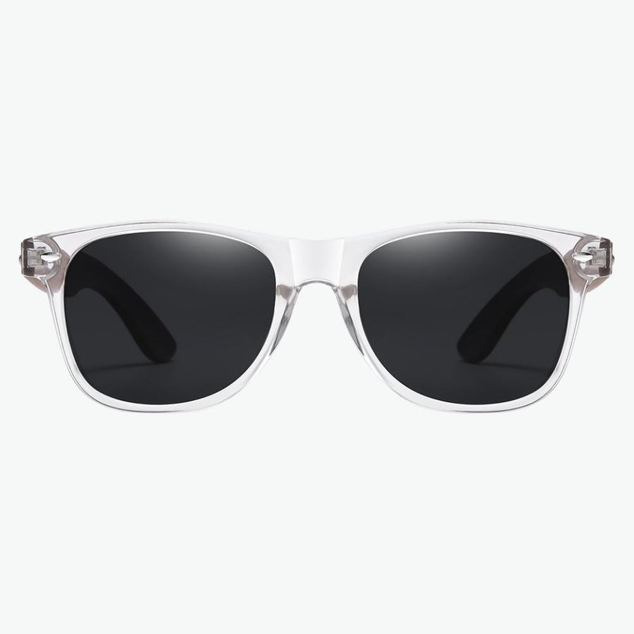 Lunettes de soleil grises en bois