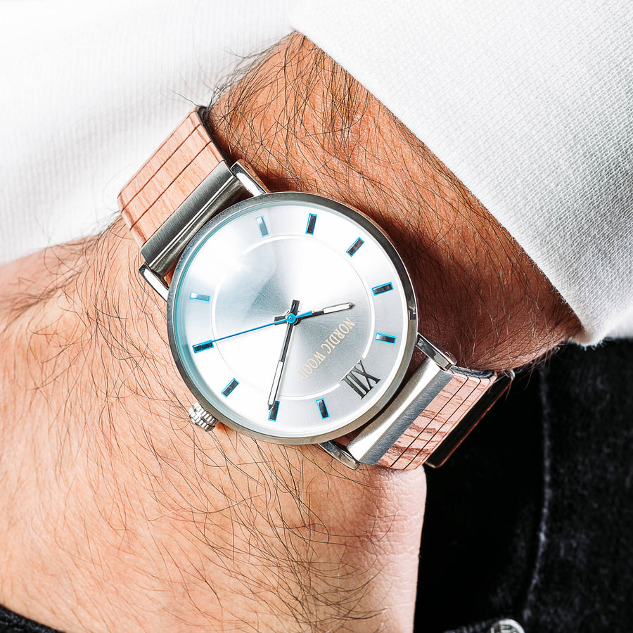 Montre en Bois Homme - Feuille de Chêne