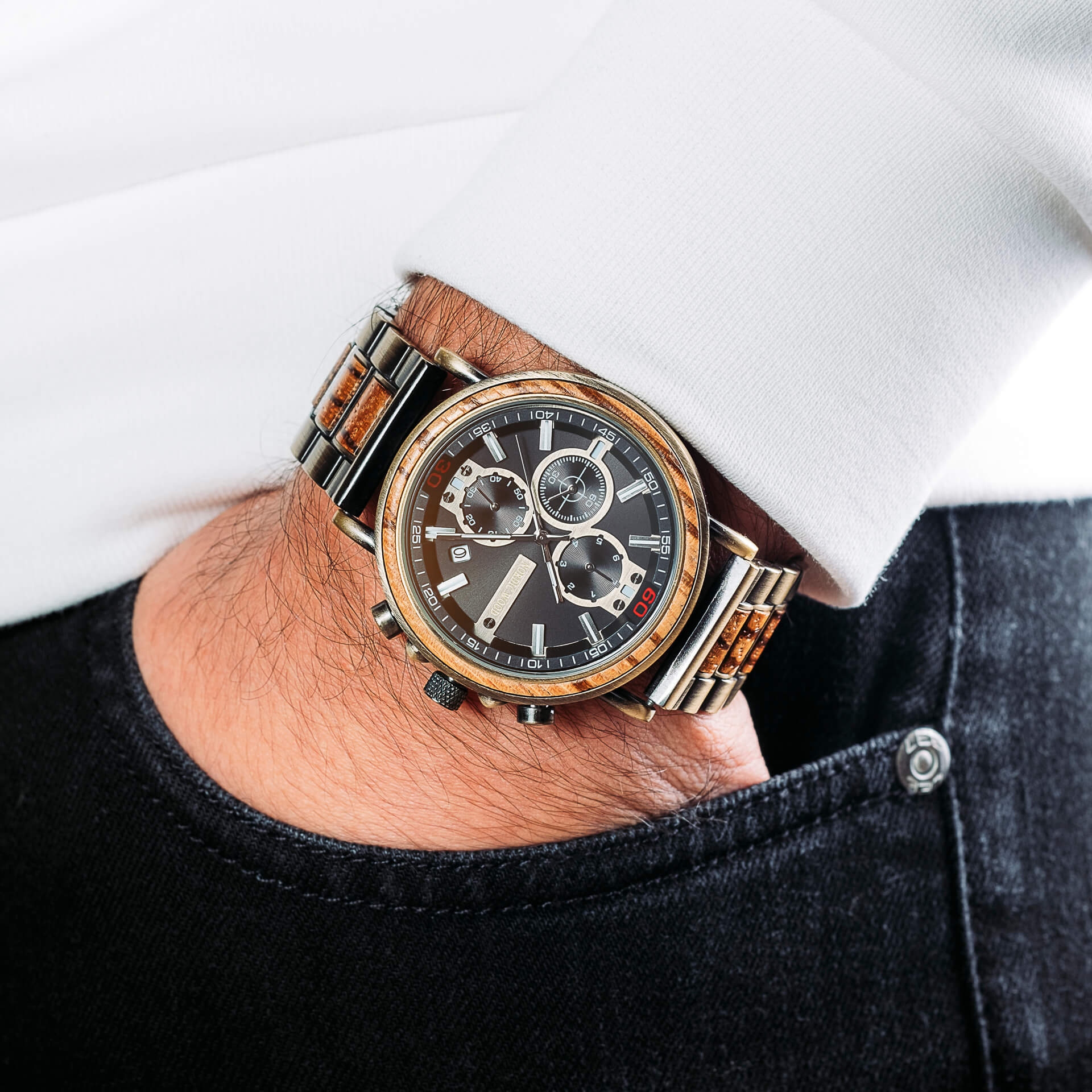 Montre online bois homme
