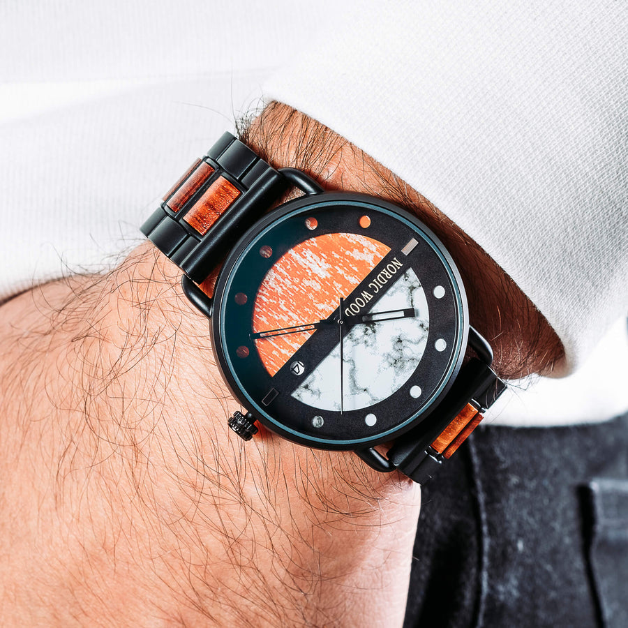 Montre en Bois Homme - Hibiscus