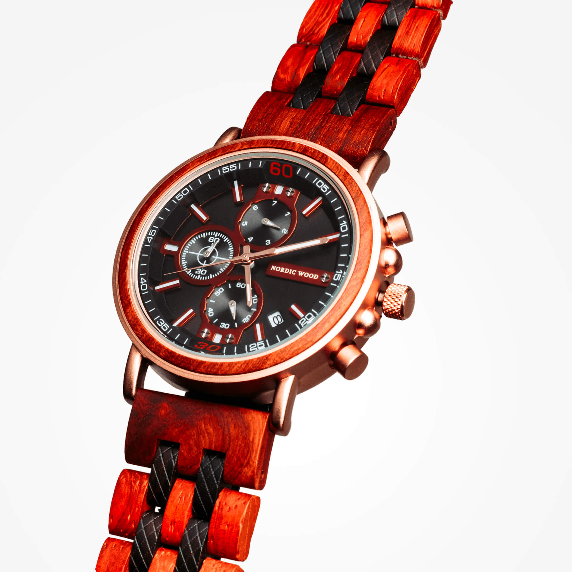 Montre en Bois Homme - Wild Red