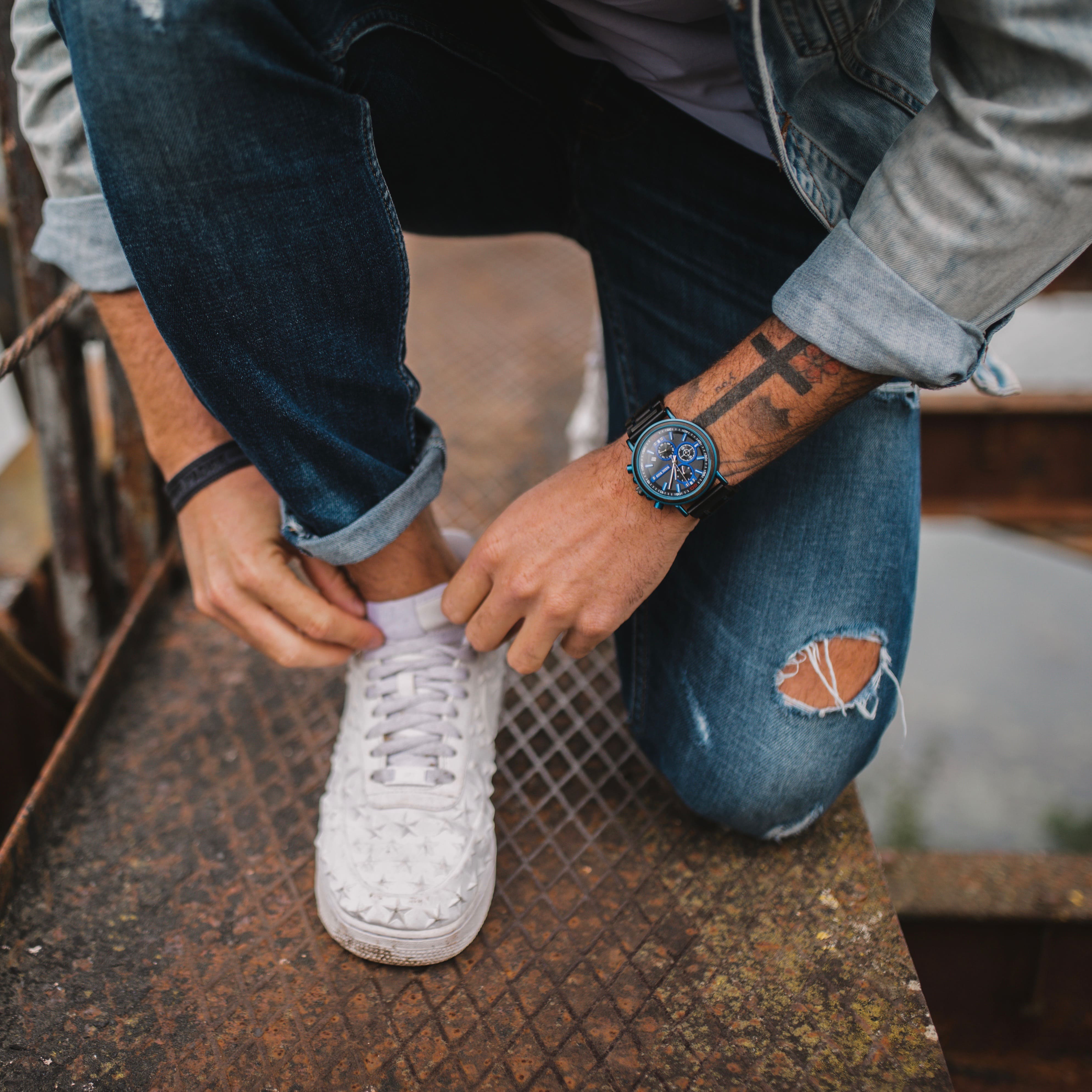 Montre en Bois Homme - Wild Blue