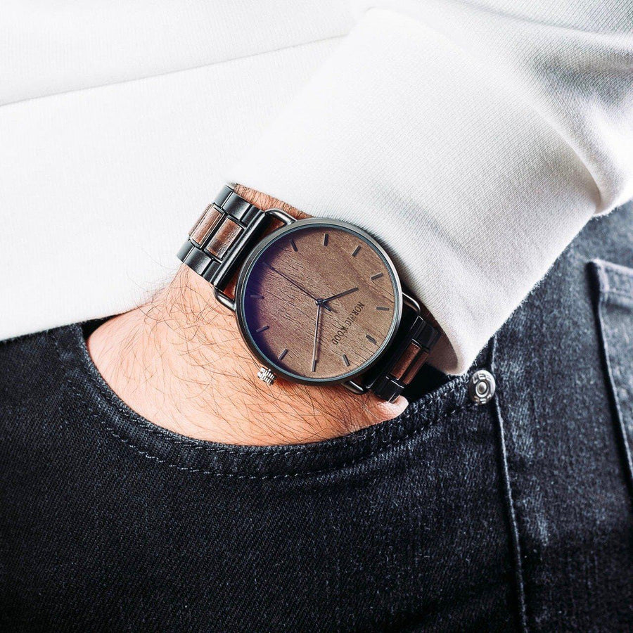 Montre en Bois Homme - Minimalist Dark