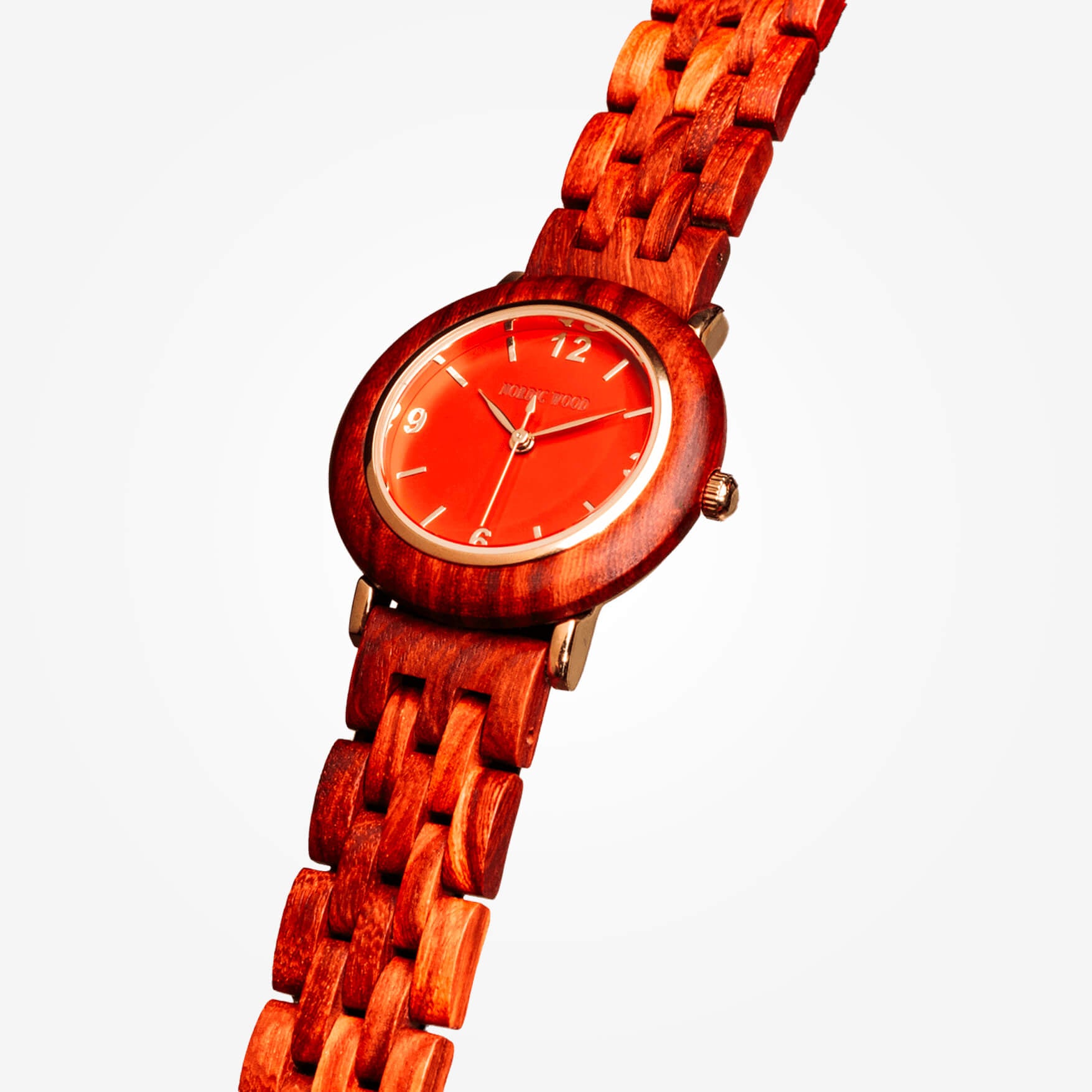 Montre en Bois Femme - Classic Red