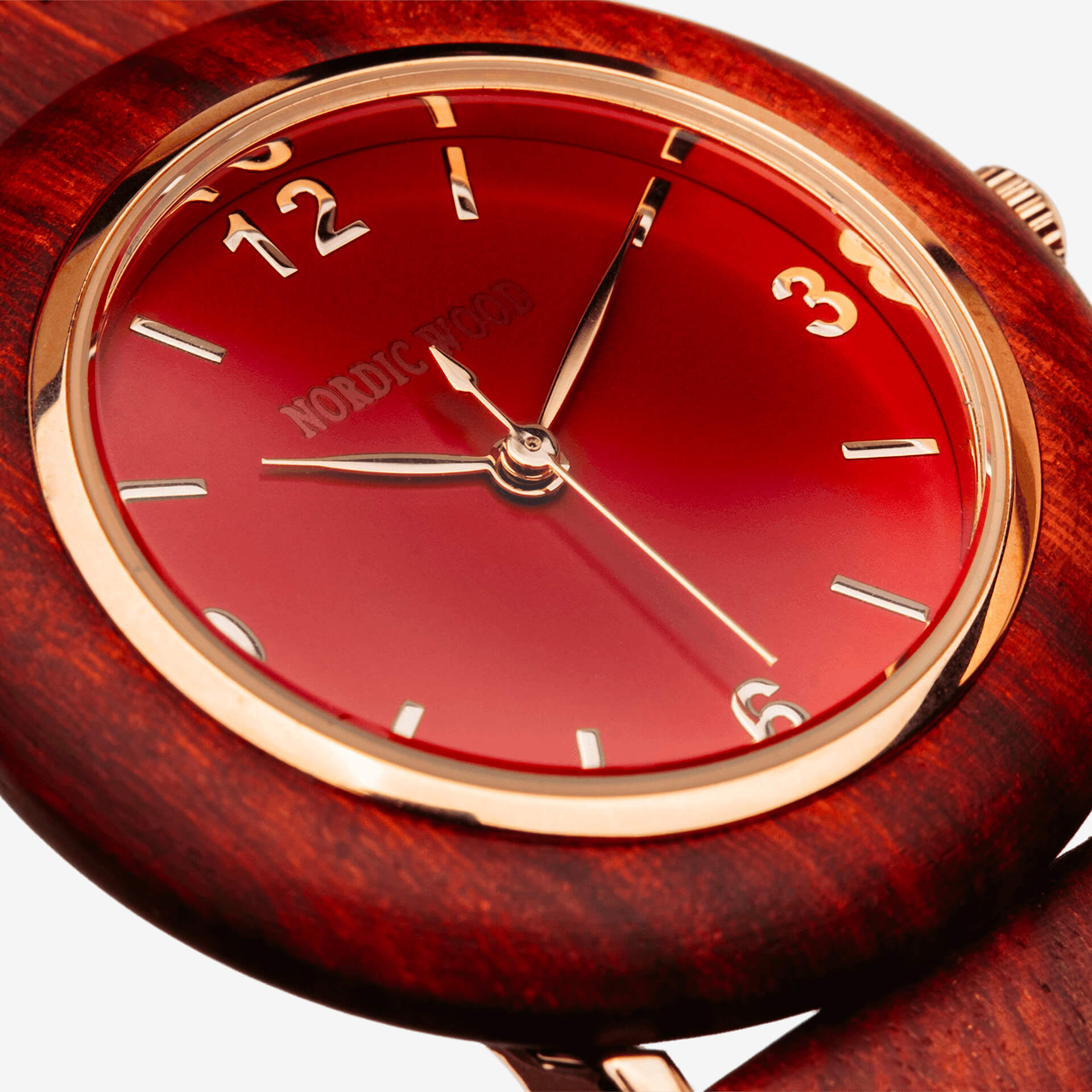 Montre en Bois Femme - Classic Red