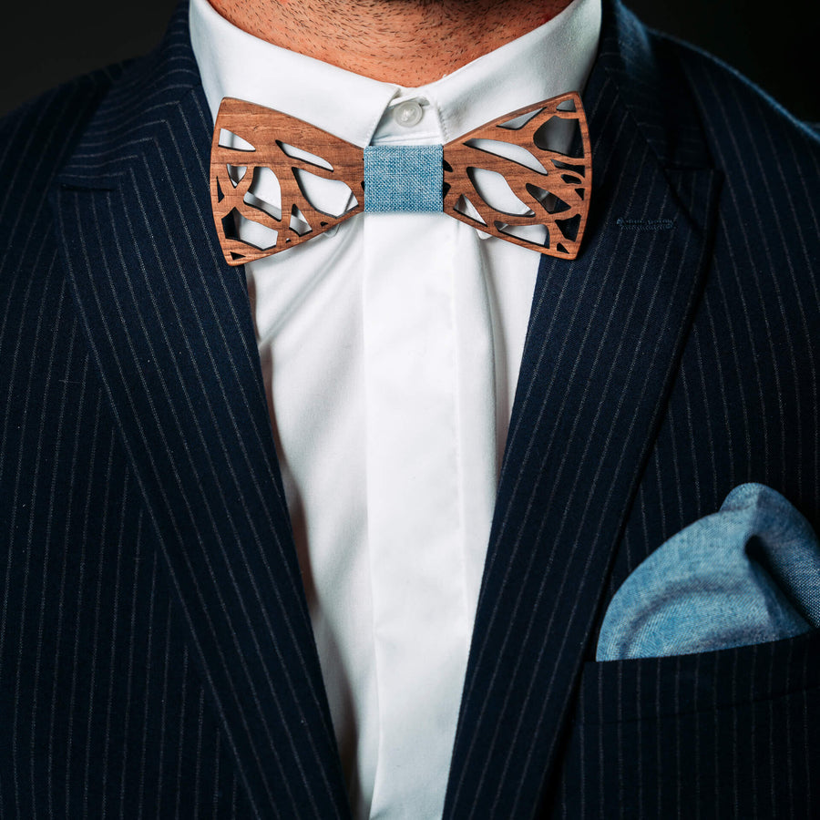 noeud papillon bleu costume