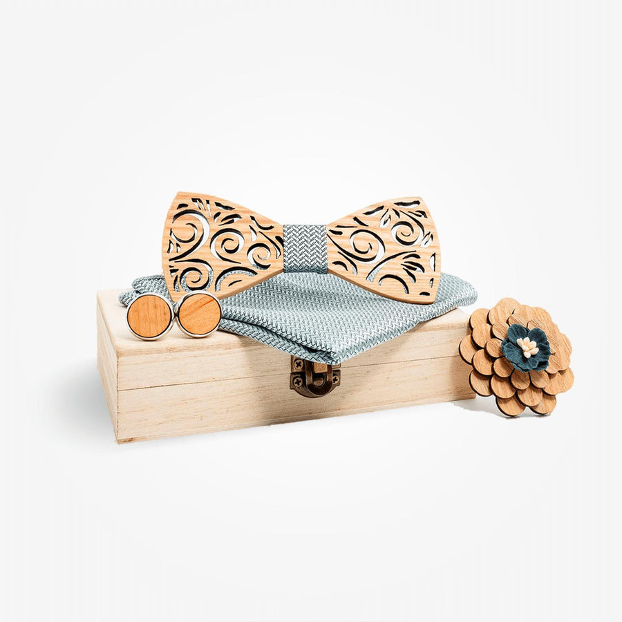 Coffret Noeud Papillon - Erable Gris