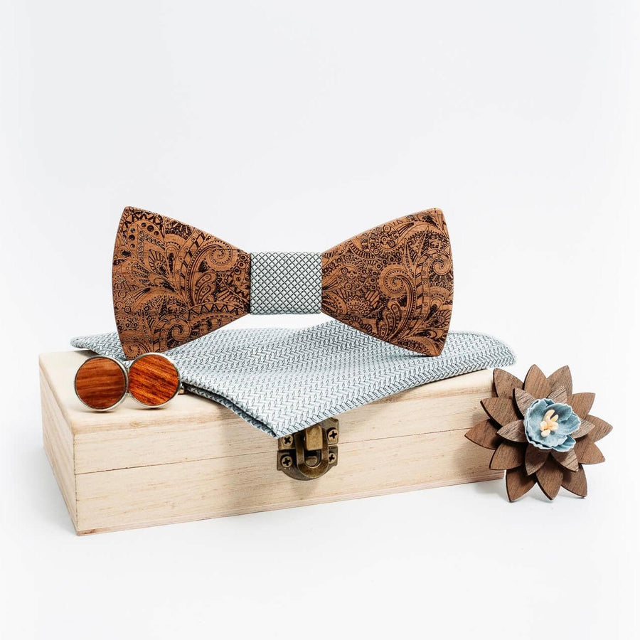 Noeud Papillon Premium - Chêne Gris