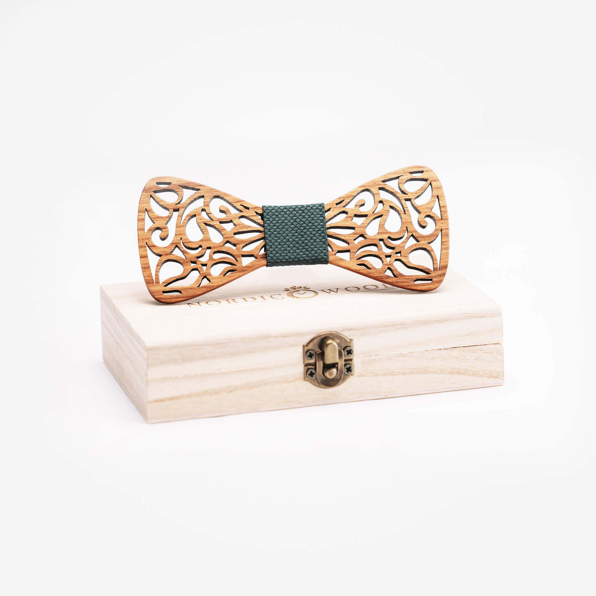 noeud papillon en bois kauri vert
