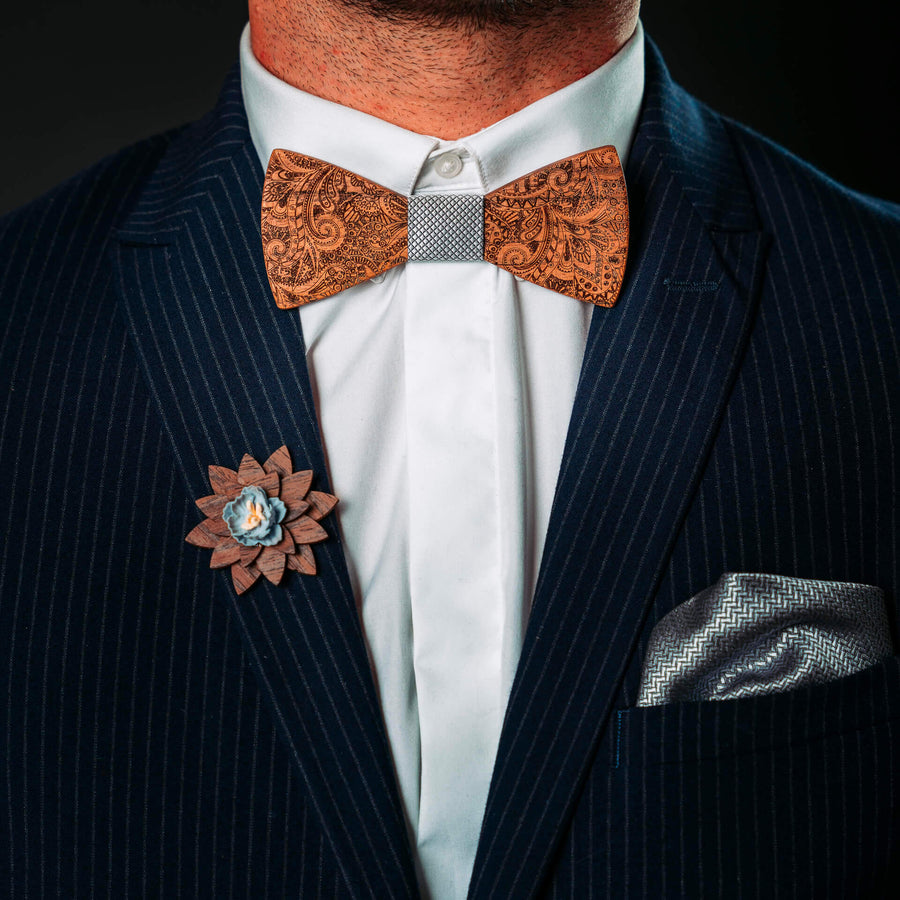 Noeud Papillon Premium - Chêne Gris