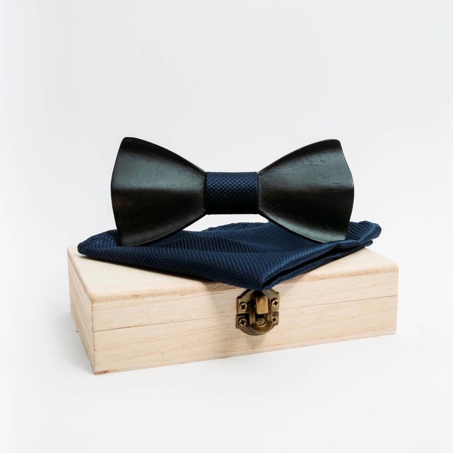 Noeud Papillon Premium - Noyer Bleu