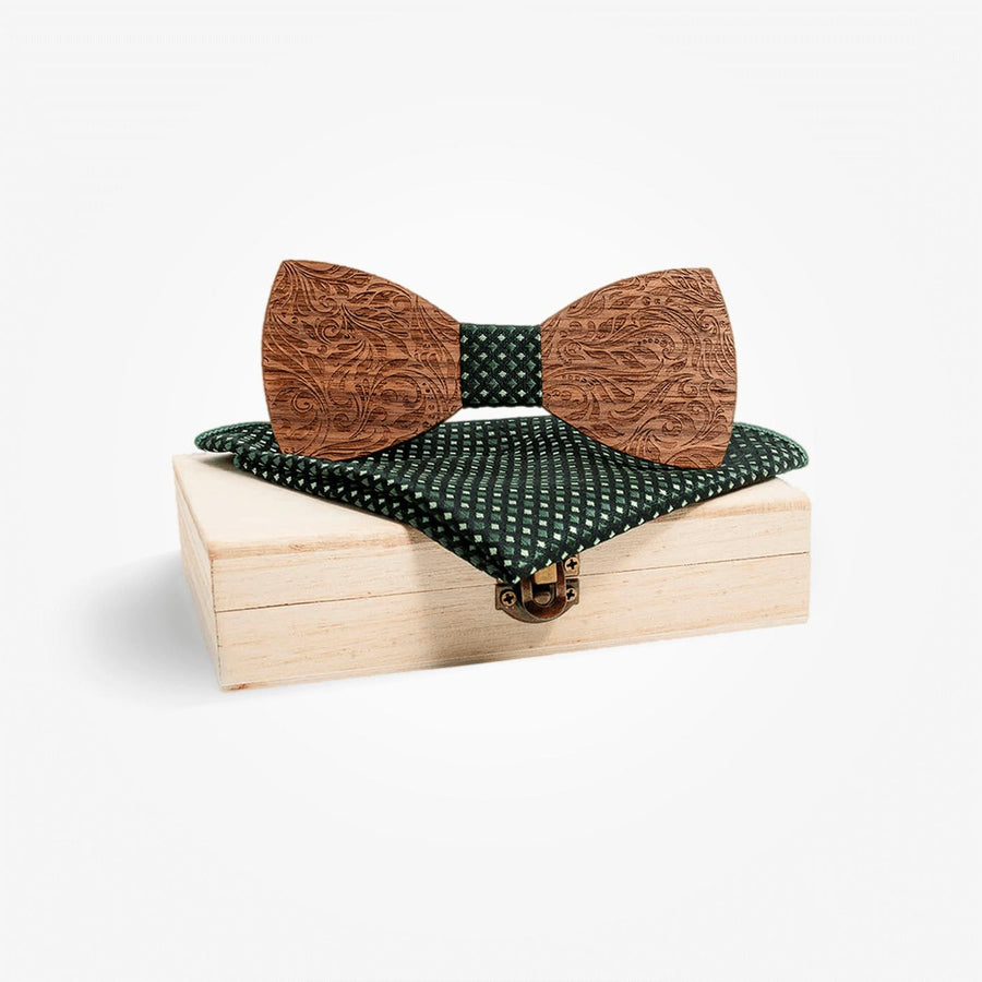Noeud Papillon en Bois - Gainier Vert