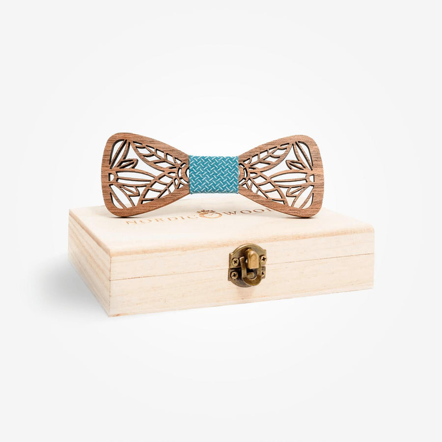 Noeud Papillon en Bois - Bambou Bleu