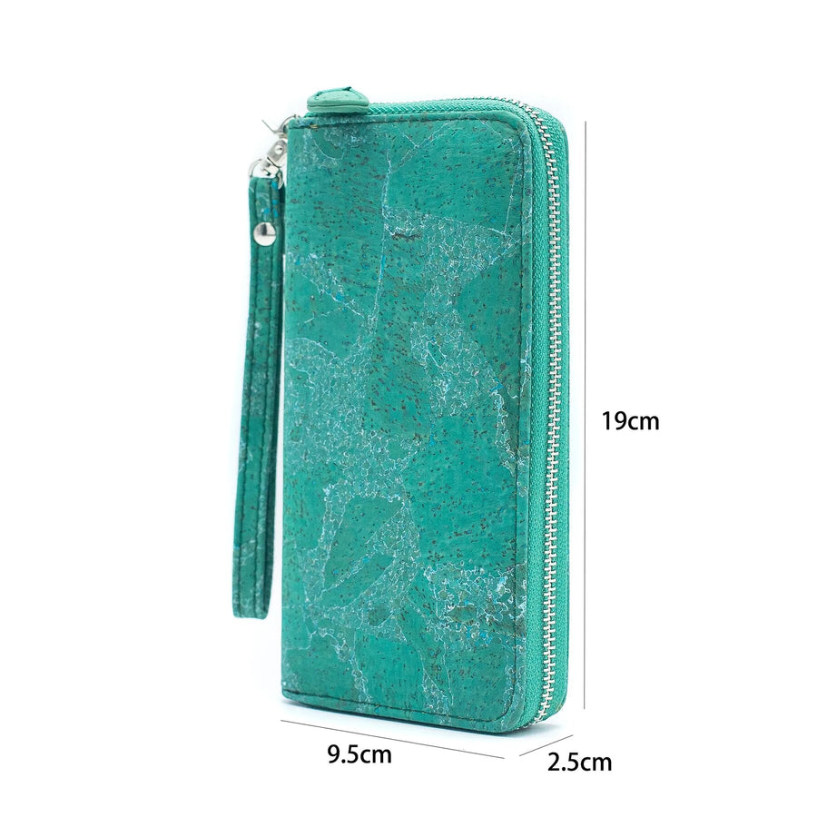 portefeuille vert végan femme