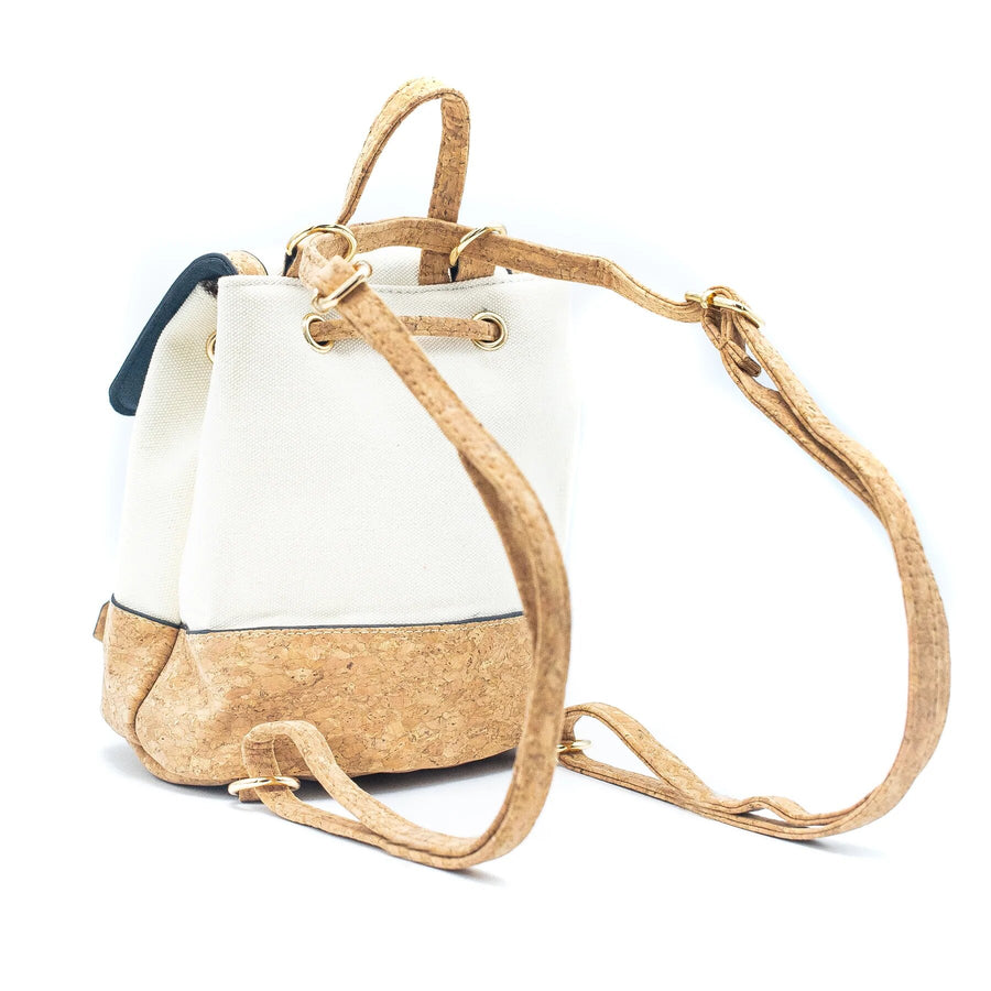 Sac à dos en liège vegan blanc